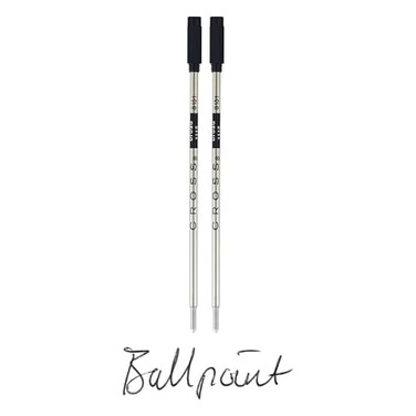 Cross Ballpoint Pen Refill Refill for Consistent Ink Flow QuickDrying Black Broad 2Pack