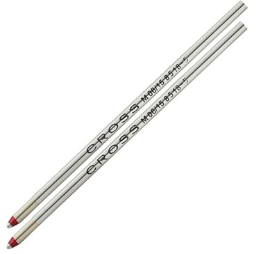 Cross Mini Ballpoint Pen Refill Red Medium 2Pack Replacement Pen Refill for Consistent Ink Flow SmearResistant QuickDrying Formula Smooth Laydown for Crisp Lines Everyday Use