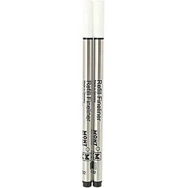Montblanc Fineliner Refills M Mystery Black 110149 Pen Refills for Fineliner and Rollerball Pens by Montblanc 2 x Fiber Tip Pen Refill