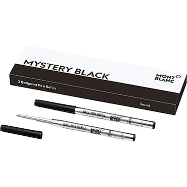 Montblanc Ballpoint Pen Refills B Mystery Black 116191 Refill Cartridges with a Broad Tip for Montblanc Ball Pens 2 x Black Ballpoint Refills