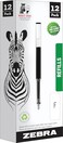 Zebra Technologies Zebra Pen Ballpoint FRefills For F301 F301 Ultra 301 A Pens Fine Point 07 mm Black 12 pack