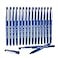 Lelix Felt Tip Pens 15 Blue Pack 07mm Medium Point Felt Tip Markers Pens for Journaling Writing Note Taking Planner Perfect for School Office and Art Supplies