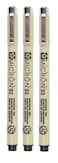 Pigma Sakura Micron Pigment Fineliners 03Mm Black Pack Of 3