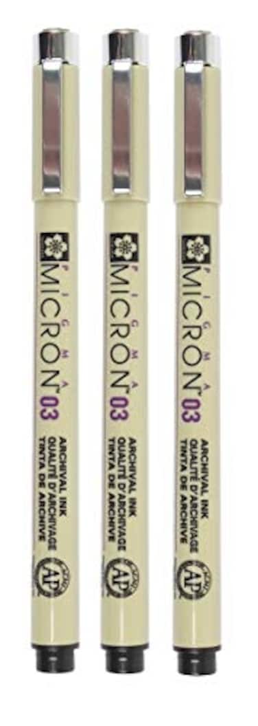 Pigma Sakura Micron Pigment Fineliners 03Mm Black Pack Of 3