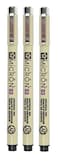 Pigma Sakura Micron Pigment Fineliners 03Mm Black Pack Of 3