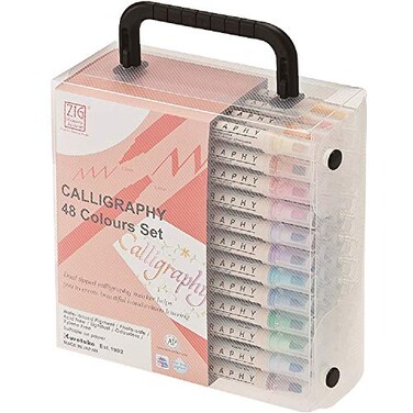 Zig Kuretake MS340048 Memory System Calligraphy Dual Tip Marker Set
