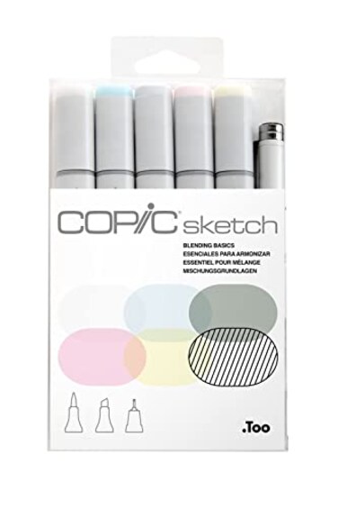 Copic Sketch Alcoholbased Markers 5 pcs Multiliner Pen SP Blending Basics