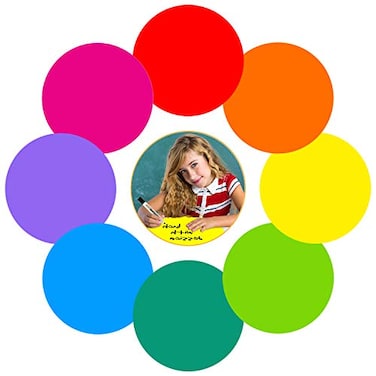 Kalkehay Colorful Dry Erase Dots Circles Whiteboard Marker Removable Stickers Spots Wall Decals for School Classroom Teachers Students Table Desk 8 Pack