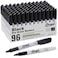 LAZGOL Dry Erase Markers Bulk 96 Pack Black Dry Erase Markers Chisel Tip Low Odor Whiteboard Markers for School Office Supplies Perfect for Writing on White Board MirrorCalender