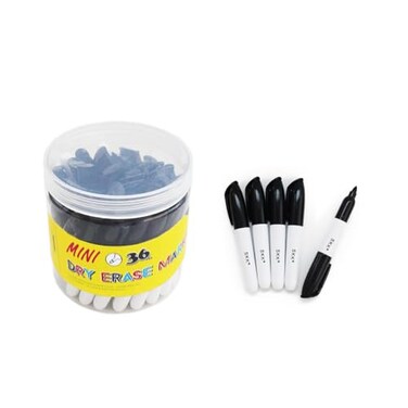 SKKSTATIONERY 36 Pcs Mini Dry Erase Markers Whiteboard Markers Marker Pens 35 Black