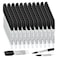 Volcanics Black Dry Erase Markers Low Odor Fine Whiteboard Markers Thin Box of 125