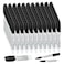 Volcanics Black Dry Erase Markers Low Odor Fine Whiteboard Markers Thin Box of 125