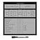 Glassboard Studio Dry Erase Whiteboard Fitness Tracker Removeable and Restickable Adhesive Decal FineTip Magnetic Marker Included 12 x 12 Black