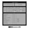 Glassboard Studio Dry Erase Whiteboard Fitness Tracker Removeable and Restickable Adhesive Decal FineTip Magnetic Marker Included 12 x 12 Black