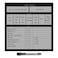 Glassboard Studio Dry Erase Whiteboard Fitness Tracker Removeable and Restickable Adhesive Decal FineTip Magnetic Marker Included 12 x 12 Black