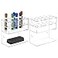 HIIMIEI Dry Erase Marker Holder for Whiteboard Wall Mounted 2Tier 10Slot Acrylic Marker Organizer Stand for School Office HomeClear 2pcs