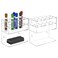 HIIMIEI Dry Erase Marker Holder for Whiteboard Wall Mounted 2Tier 10Slot Acrylic Marker Organizer Stand for School Office HomeClear 2pcs