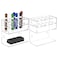 HIIMIEI Dry Erase Marker Holder for Whiteboard Wall Mounted 2Tier 10Slot Acrylic Marker Organizer Stand for School Office HomeClear 2pcs