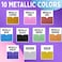Chalkola Metallic Liquid Chalk Markers Fine Tip Dry Erase Marker Pen for Chalkboard Signs Windows Blackboard Glass 3mm Reversible Tip 10 Pack