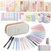XKDOUS 58 Pcs Bible Study Supplies Journaling Kit for Women Bible Study Kit Includes Highlighters Pens Tabs Stickers More for Journaling Great for NoteTaking Enhancing Scripture Study