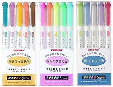 Zebra Pen Zebra Mildliner Soft Color DoubleSided Highlighter Pens Deep Warm Cool 3 Pack Sale