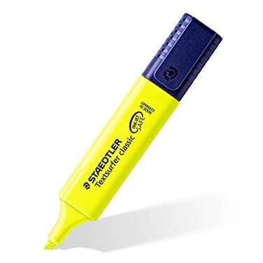 STAEDTLER 3641 Textsurfer Classic Highlighter Yellow Box of 10