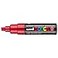 posca UNI POSCA PC8K CHISEL TIP MARKER PEN RED BOX OF 6