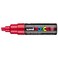 posca UNI POSCA PC8K CHISEL TIP MARKER PEN RED BOX OF 6