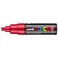 posca UNI POSCA PC8K CHISEL TIP MARKER PEN RED BOX OF 6