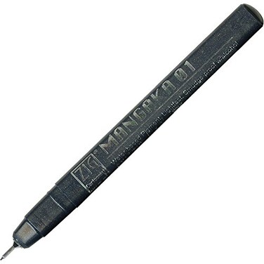 Kuretake ZIG Cartoonist Mangaka 01 No10 Black CNM01010