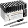 Ezzgol Ultra Fine Permanent Marker 72 Pack Ultra Fine Point Black Permanent Marker set Works on PlasticWoodStoneMetal and Glass for Doodling Marking