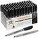 Ezzgol Ultra Fine Permanent Marker 72 Pack Ultra Fine Point Black Permanent Marker set Works on PlasticWoodStoneMetal and Glass for Doodling Marking