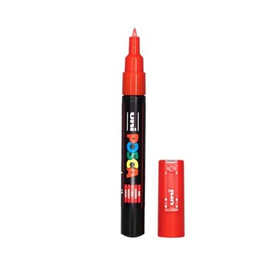 Uni Posca Extra Fine Marker Red PC1M15