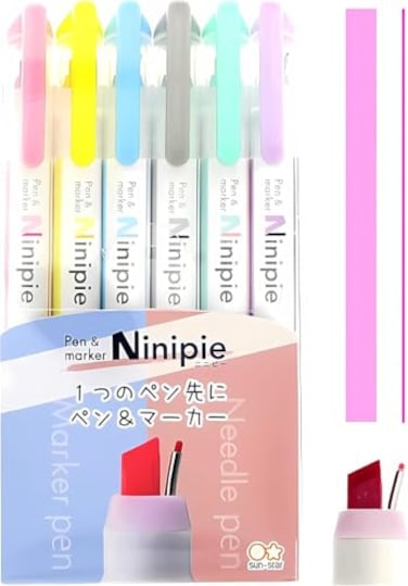 SUN-STAR SunStar Pen and Marker Ninipie 6 Colors Set