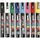 Posca UniBall PC5M 8 Pen Set includes 1 of each Black White Pink Red Yellow Green Blue and Light Blue