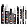 POSCA Black White Medium to Broad Set of 8 Pens PC17K PC8K PC5M PC3M