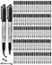 Thenshop 100 Pack Black Permanent Markers Bulk Fine Point Permanent Marker Quick Drying Waterproof Pens for Doodling Writing Marking Classroom Work on Wood Metal Stone Glass Office School Supplies
