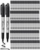 Thenshop 100 Pack Black Permanent Markers Bulk Fine Point Permanent Marker Quick Drying Waterproof Pens for Doodling Writing Marking Classroom Work on Wood Metal Stone Glass Office School Supplies