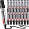Thenshop 24 Pack Jumbo Permanent Markers Bulk Large Chisel Tip Permanent Markers Quick Drying Waterproof Pallet Pens for Office Logistics Company and MoreBlack