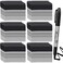 Thenshop 300 Pack Black Permanent Markers Bulk Fine Point Permanent Marker Quick Drying Waterproof Pens for Doodling Writing Marking Classroom Work on Wood Metal Stone Glass Office School Supplies