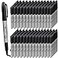 Thenshop 600 Pack Black Permanent Markers Bulk Fine Point Permanent Marker Quick Drying Waterproof Pens for Doodling Writing Marking Classroom Work on Wood Metal Stone Glass Office School Supplies