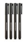 DIVERSEBEE Fine Tip Permanent Pens 4 Pack Quick Dry Markers Transparent Sticky Notes Writing Pens Office School Art Supplies Black Oil Based Fineliners