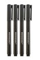 DIVERSEBEE Fine Tip Permanent Pens 4 Pack Quick Dry Markers Transparent Sticky Notes Writing Pens Office School Art Supplies Black Oil Based Fineliners