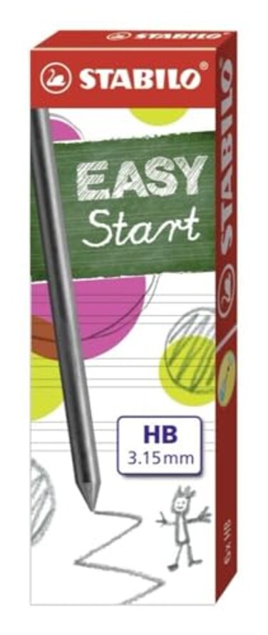 STABILO EASYergo 315 Ergonomic Mechanical Pencil Refill Leads Pack of 6 Degree HB