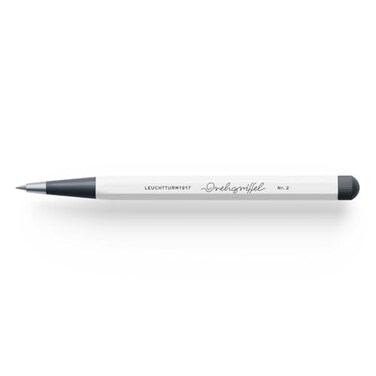 LEUCHTTURM1917 Drehgriffel Mechanical Pencil Refillable Writing Stylus with 07 mm HB Graphite Lead White
