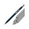 Carmel 4mm Mechanical Grease Pencil 25 Lead Refills Silver Clutch Pencil with Thick Waxy Leads 4mm Lead Holder for Drawing Wax Pencil for Holding Soft Greasy Leads Mechanical China Marker