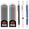 Unigift 3 Pieces 20 mm 2B Mechanical PencilAutomatic Pencils with 2 Cases Lead Refills Color and Black Refills For Draft Drawing Carpenter Writing Crafting Art SketchingBlue Black And Silver
