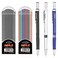 Unigift 3 Pieces 20 mm 2B Mechanical PencilAutomatic Pencils with 2 Cases Lead Refills Color and Black Refills For Draft Drawing Carpenter Writing Crafting Art SketchingBlue Black And Silver