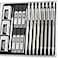 Nicpro 8 Pack 05mm 07mm Metal Mechanical Pencil Set MB1000 Lead Drafting Pencil for Artist Writing Sketching Drawing with 6 Tubes HB Lead Refills 3PCS 4B Eraser 9PCS Cap Eraser With Case