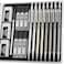 Nicpro 8 Pack 05mm 07mm Metal Mechanical Pencil Set MB1000 Lead Drafting Pencil for Artist Writing Sketching Drawing with 6 Tubes HB Lead Refills 3PCS 4B Eraser 9PCS Cap Eraser With Case